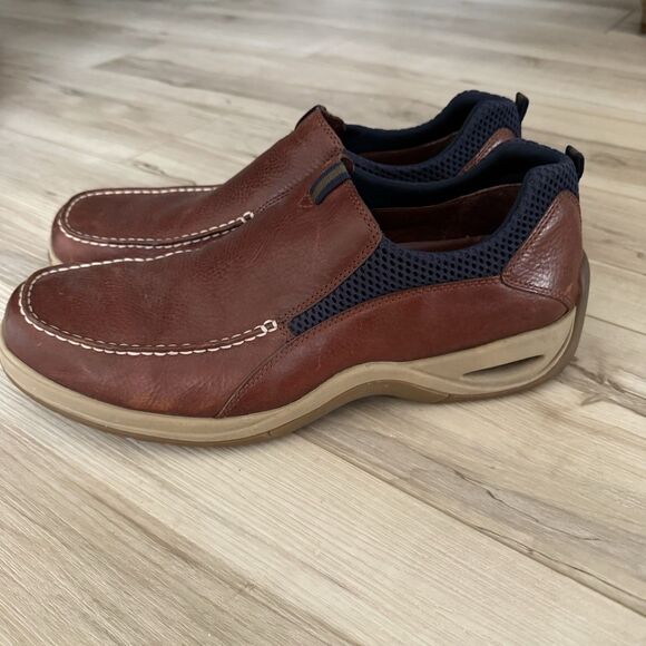 Cole Haan Men's Nike Air Driving Loafers Brown Leather Slip On Shoes Size 12 - Picture 4 of 9